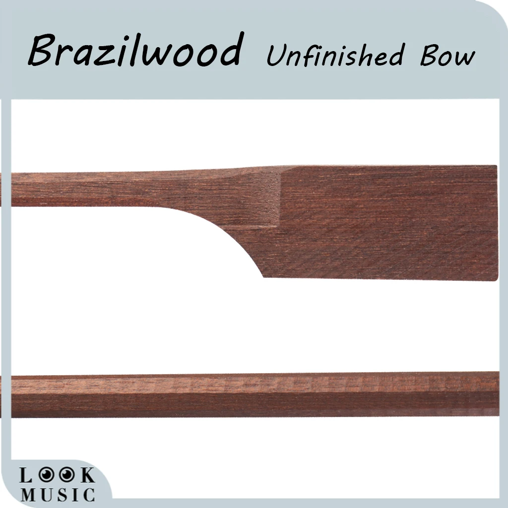 

1PC 4/4 Baroque Style Violin Bow Stick Blank Unfinished Brazilwood Violin Bow Stick Violin Bow Wood Stick
