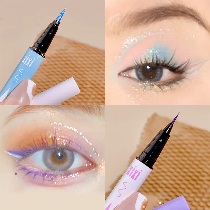 Clear Cream Blue Lying Silkworm High Light Pen Flash Broken Diamond Shimmer Eyeliner Pen Ac042