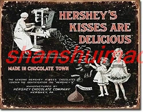 Винтажный стиль Hersheys Kisses молочный шоколад домашний настенный художественный