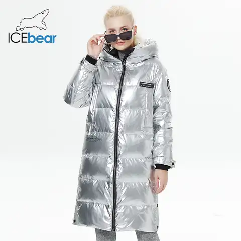 ICEbear 2022 Зима Новый Стиль Удлиненный пуховик Модное теплое женское пальто Повседневное тонкий Длинный Бренд женские парки GWY22527D