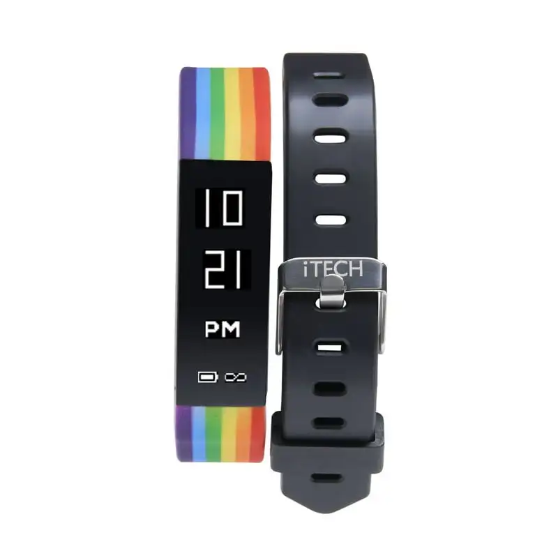 

Activity Tracker Smart Watch with Interchangeable Strap, Color Rainbow/