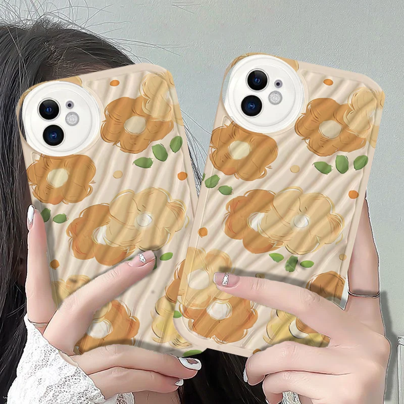 

Water Ripple Pattern Phone Case For iPhone 14 13 12 11 Pro Max Mini XS Max X XR 7 8 Plus Se2 SE3 Protection Back Cover