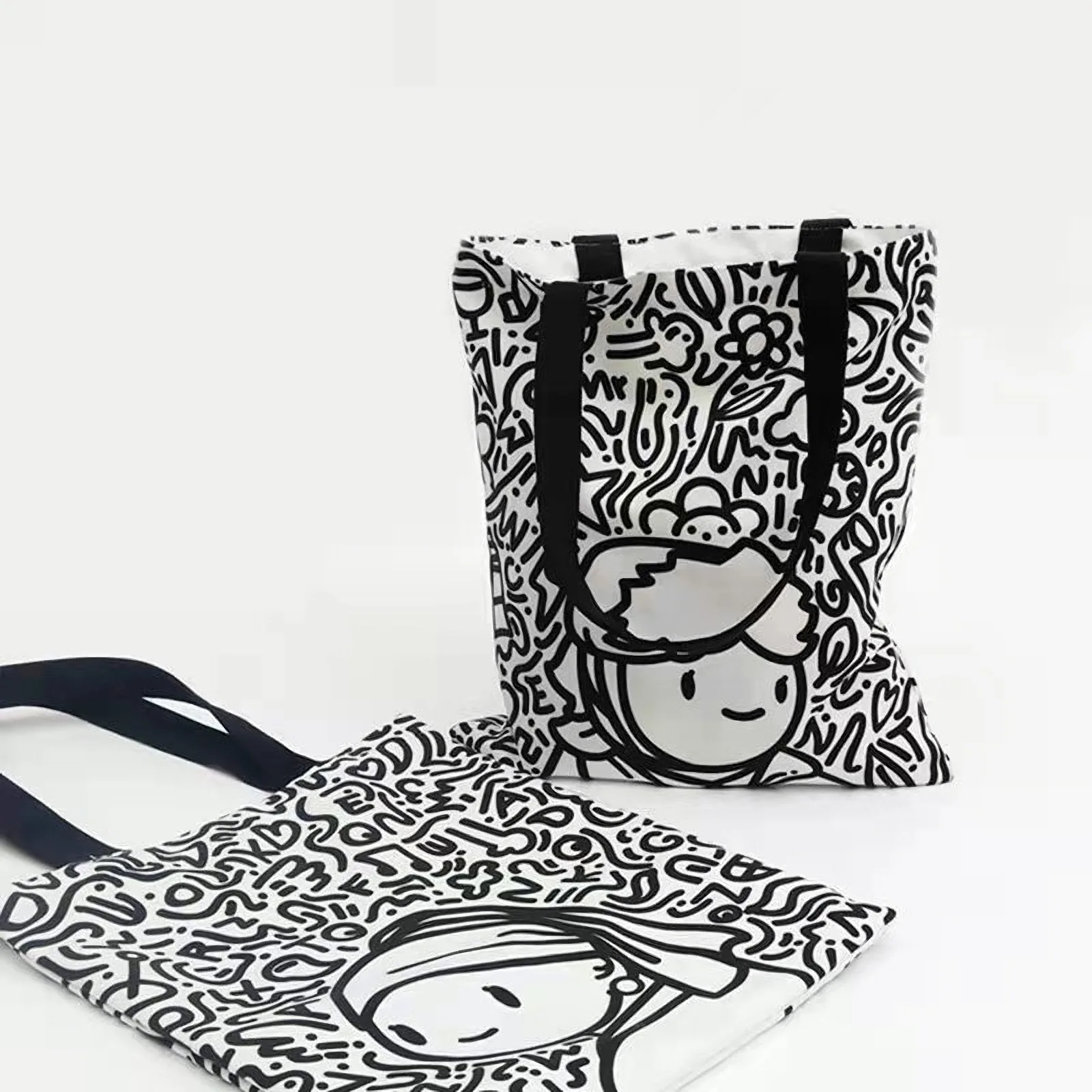 

2022 Art Single Shoulder Canvas Cross-body Bag Indivivual Female Niche Designed Personality Cool Student Tote Girls Retro School