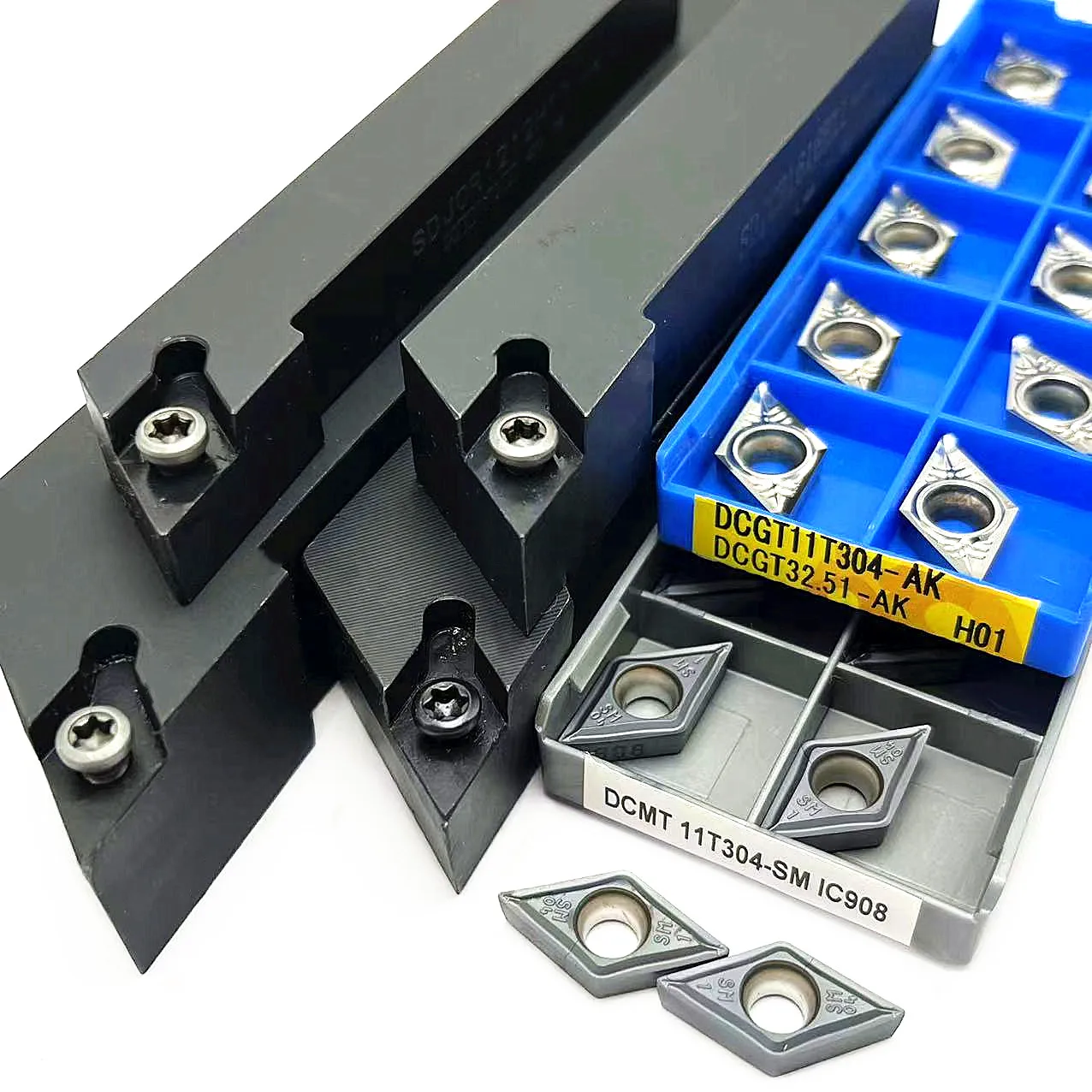 Пластины из цементированного карбида 10 шт., DCMT11T304 и SDJCR1212H11 SDJCR1616H11 SDJCR2020k11, для наружной обточки, никелированные