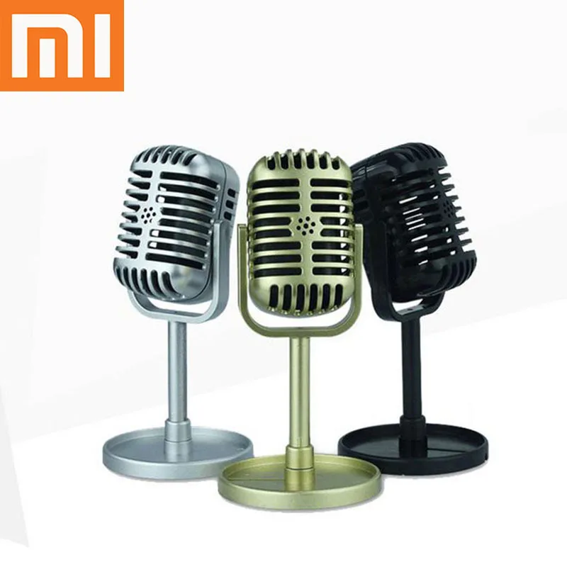 

Xiaomi Simulation Classic Retro Dynamic Vocal Microphone Vintage Style Mic Universal Stand For Live Performanc Karaoke Studio