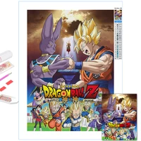 diy 5d diamond paintings classic anime dragon ball beerus full round drill picture embroidery kits cross stitch home decor gifts