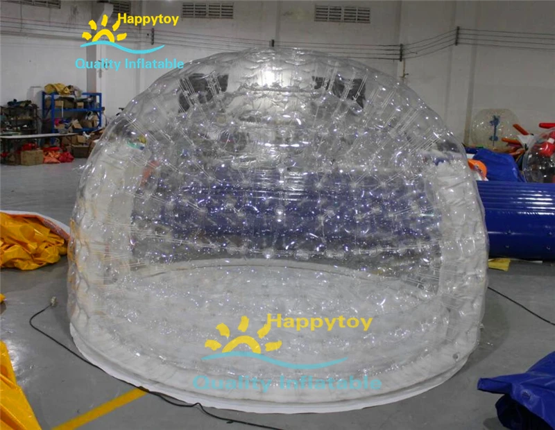 Фото Надувная палатка для кемпинга Igloo с прозрачным куполом и прозрачным пузырем №3