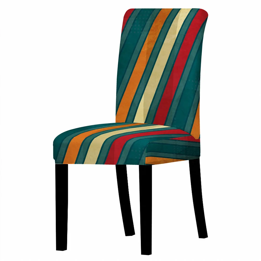 

Simple Striped Pattern Print Chair Cover Dustproof Anti-dirty Removable Office Chair Protector Case Chairs Living Room Chairs