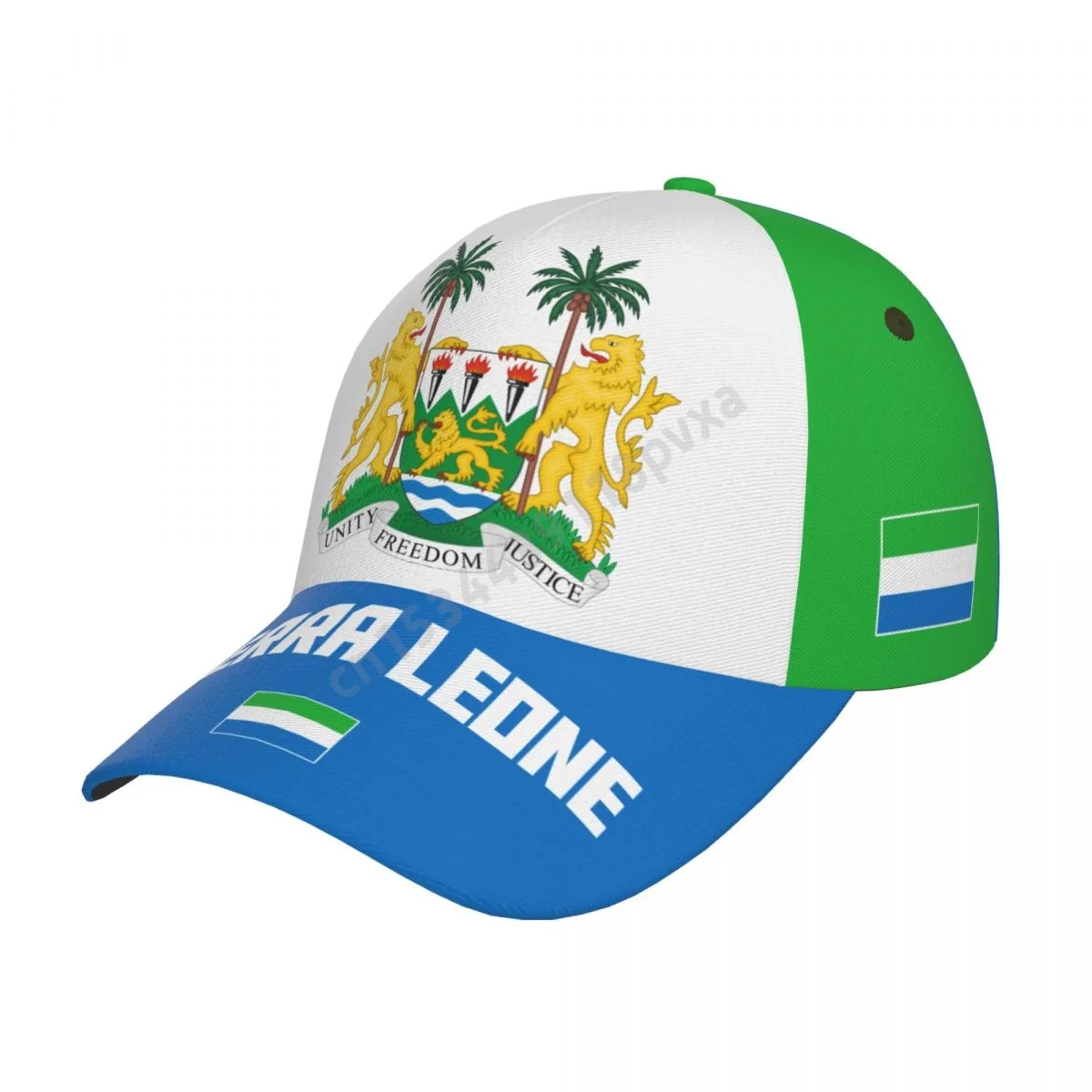 Unisex Sierra Leone Flag Adult Baseball Cap Patriotic Hat for Baseball Soccer Fans Men Women