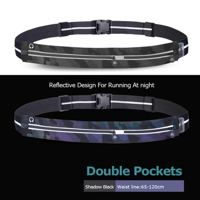 AONIJIE Running Waist Bag Women Men Travel Cycling Bags Phone Holder Sports Fanny Pack Bike Marathon Fitness Gym Running Belt