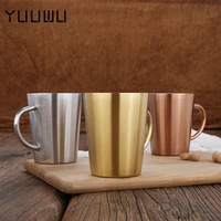 304 stainless steel double layer mugs coffee cup creative water cup heat insulation beer cup stainless cup coffee cup