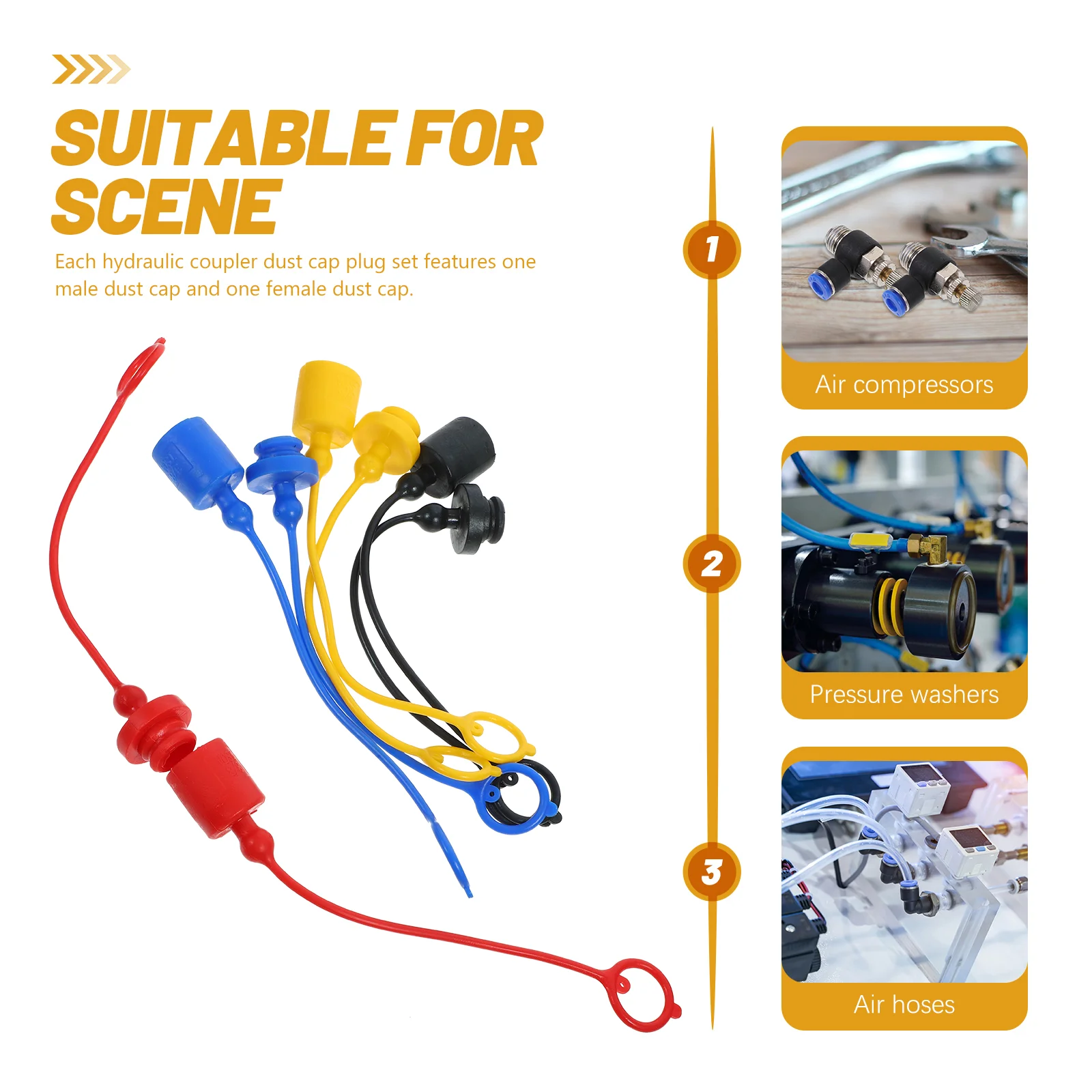 8 шт. гидравлические колпачки для быстрого соединения пылезащитные