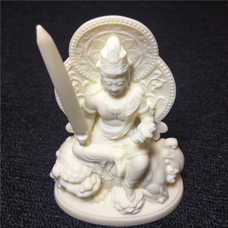 Резная статуя Бодхисаттвы Дзен цвета слоновой кости 8 3*5 3*11 6 см семена Бодхи