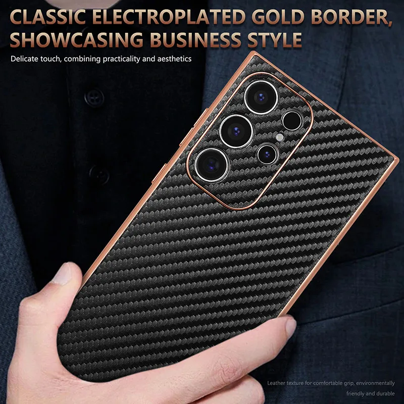 Фото Роскошный чехол для Samsung Galaxy S25 Ultra 5G из углеродного волокна, гибридная задняя панель для Samsung S25 Plus, чехол S25 S 25, чехол №5