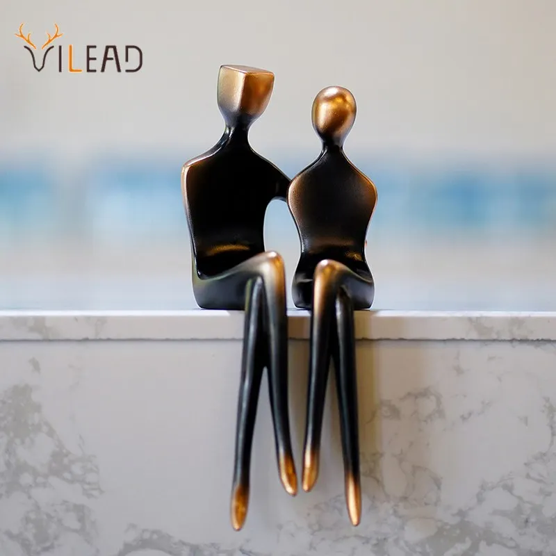 

Vilead Resin Abstract Couple Sculptures Wedding Anniversary Gifts Home Decoration Statue Accessories Shelves Living Room Decor