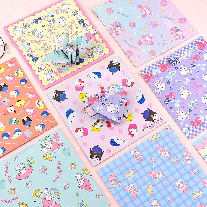 10set/ лот Sanrio Kuromi мелодия корицы Китти Memo Pad милый ручной работы бумаги оригами DIY