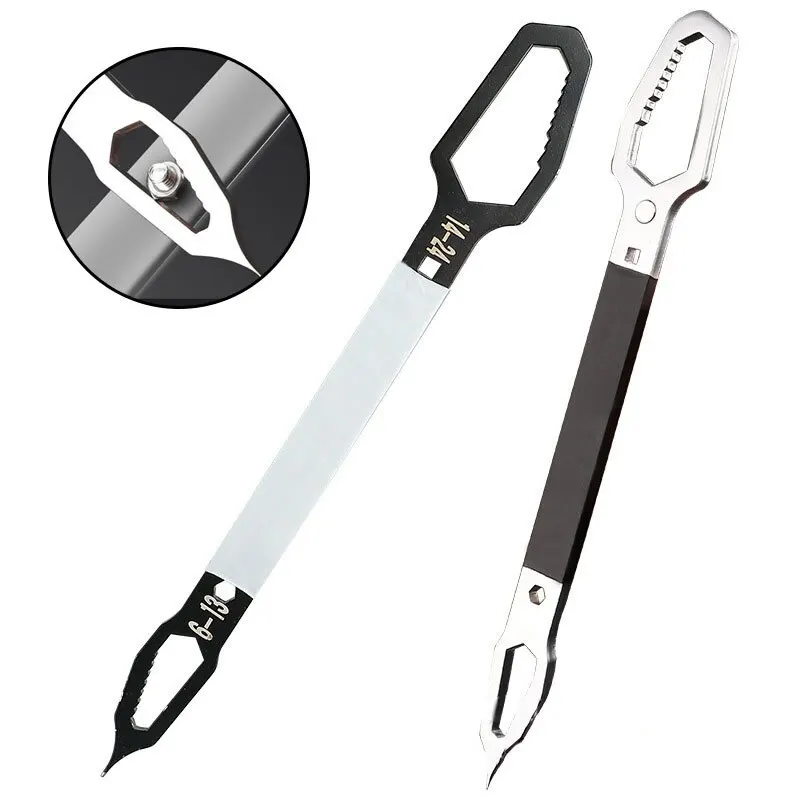 

Регулируемый Многофункциональный ключ 6-24 мм для велосипеда мотоцикла автомобиля ремонтный ручной инструмент трещотка гаечный ключ