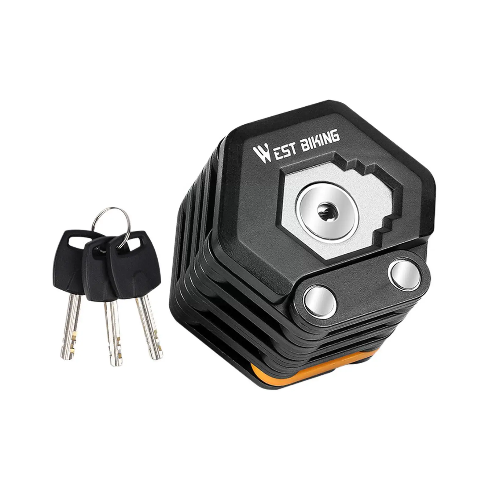 

Bicycle Anti-theft Folding Lock Alloy Steel Chain Lock Bracket Accessories Bike With Mount J3A6