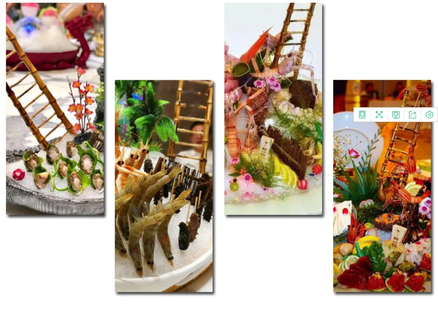 Блюдо для суши сашими в японском ресторане лососевое сырье декоративная