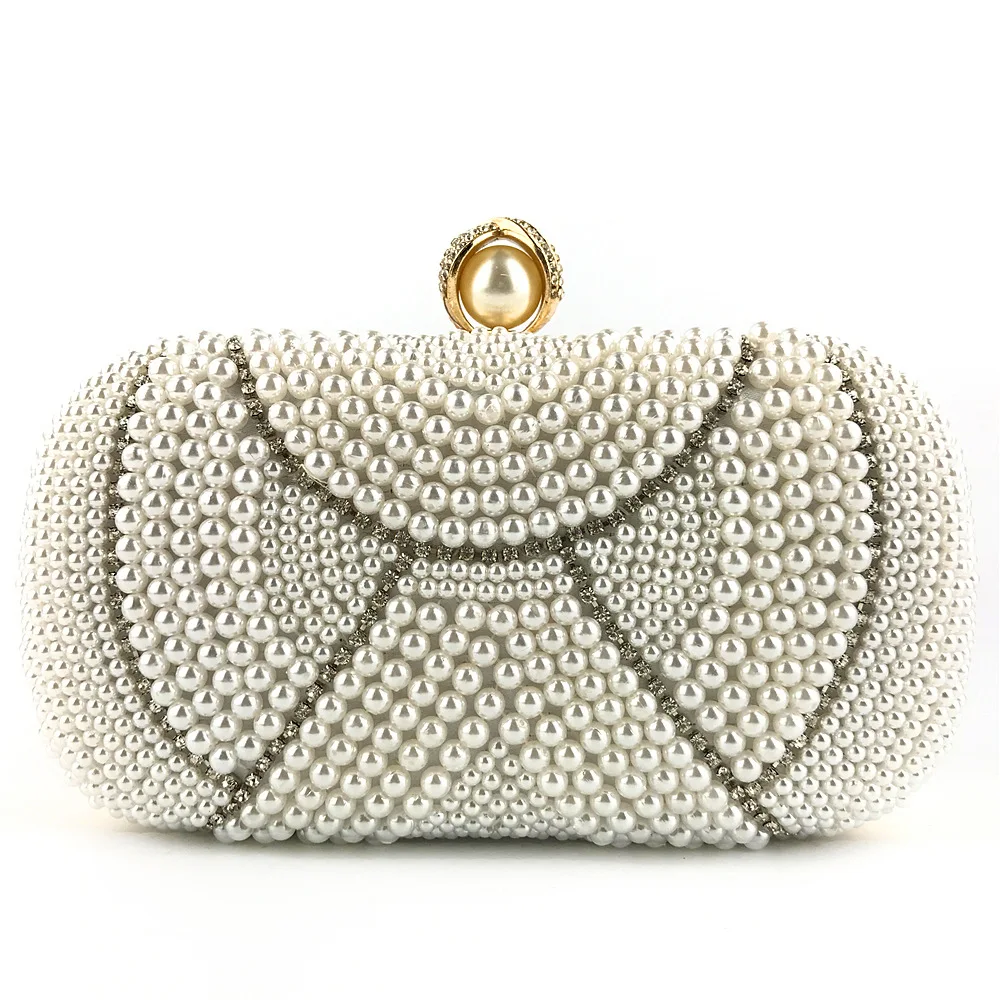 Сшитое вручную банкетное платье с жемчужной дизайнерской сумкой женские