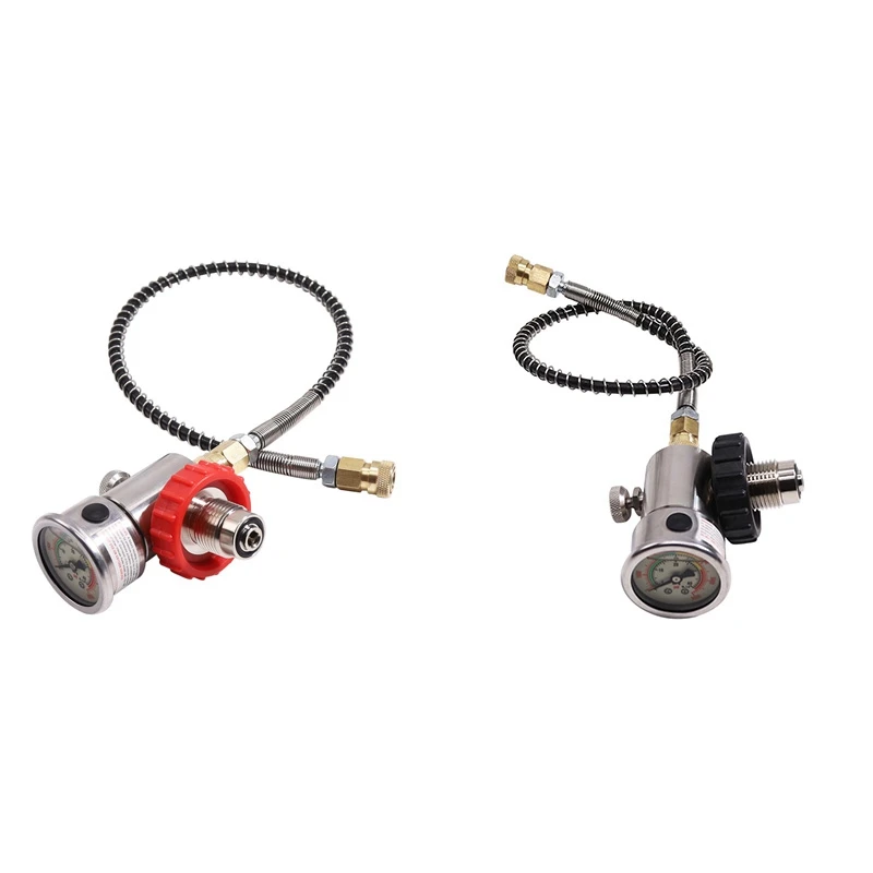 

Top!-Valve Regulator Fill Station Hose For PCP Air Tank SCBA Cylinder 6000Psi G5/8-14 With Quick-Disconnect Plug