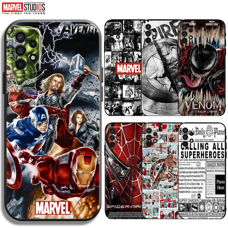 

Marvel Avengers Phone Case For Samsung Galaxy A52 5G 4G Funda Bumper Black Coque