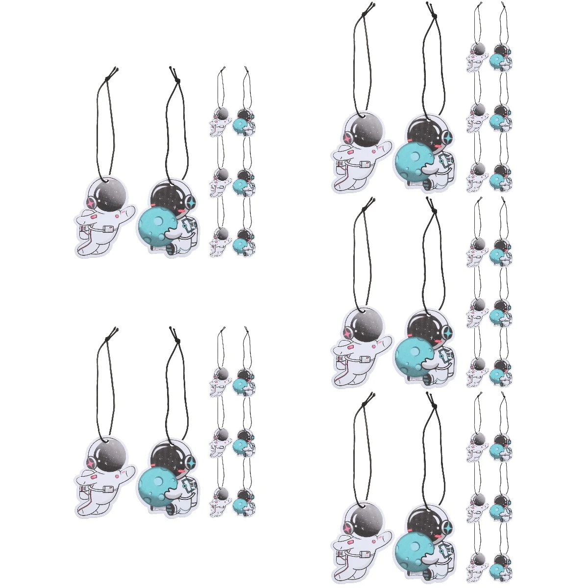 

40 pcs Car Hanging Air Freshener Astronaut Car Fresheners Pendant for Rearview Mirror