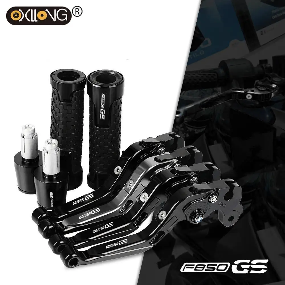 

F 850 GS LOGO Motorcycle Aluminum Brake Clutch Levers Handlebar Hand Grips ends For BMW F850GS ADVENTURE 2017 2018 2019 2020