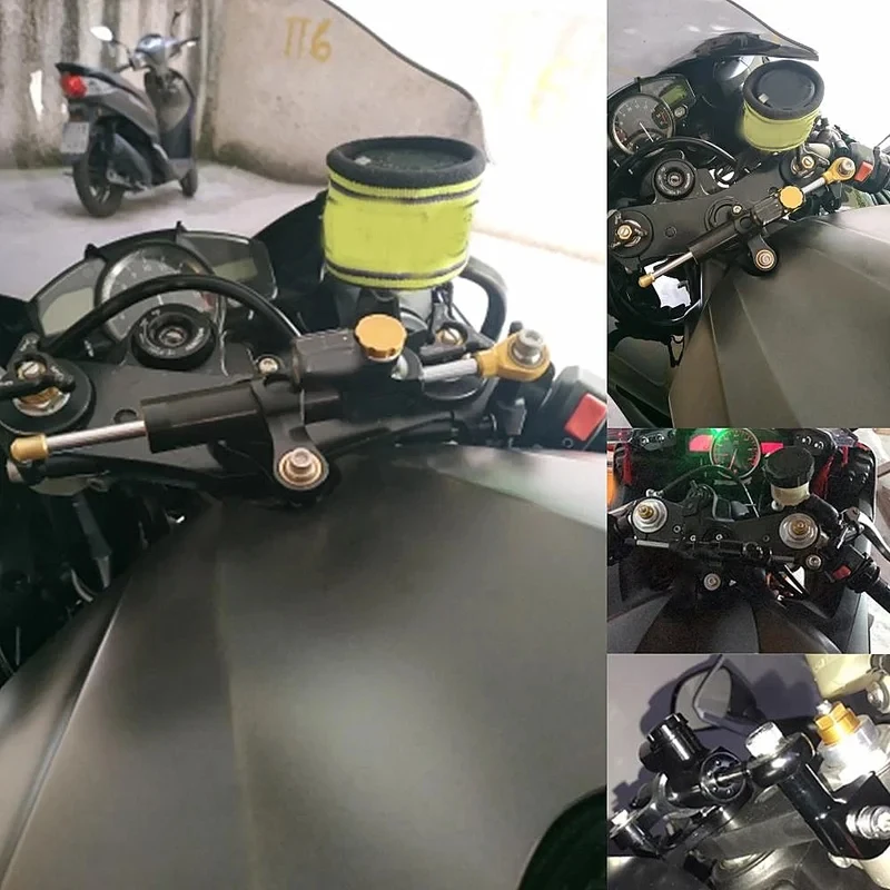 Универсальный карбоновый стабилизатор руля для мотоциклов Kawasaki Z750 Z800 Z900 Z1000 ER6N ZX-6R и BMW (art.: 3920dbde57f72) - 3920dbde57f72