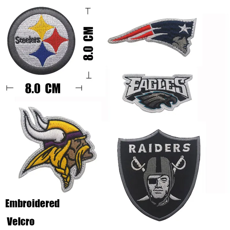 

Pittsburgh Steelers Minnesota Morale Armband Velcro Tactical Patch Logo Vikings Philadelphia Eagles Raiders Football Team Logo