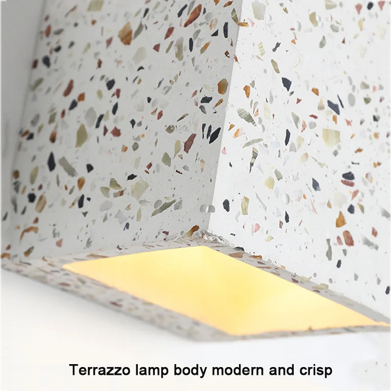 Куб Красочные светодиодные настенные светильники Цементный камень Прикроватные