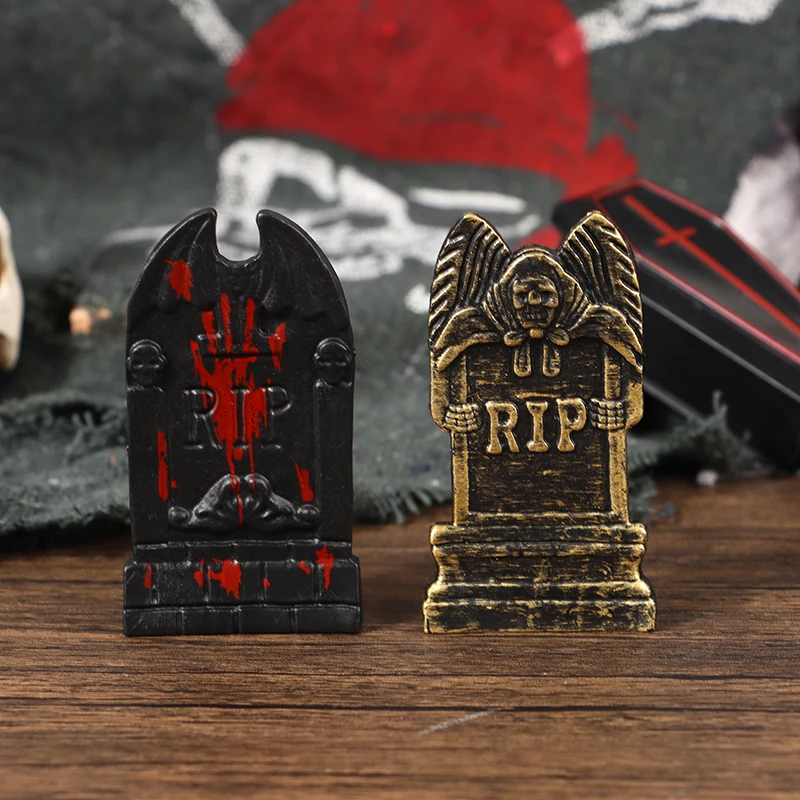 Череп Надгробие Ремесло Поддельные Украшения Декоративные Для Хэллоуина