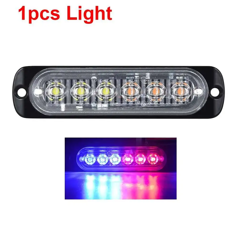 

6 Светодиодных Стробоскопических Сигнальных Ламп 12 В/24 В, Аварийный Мигающий Маяк, Сигнальная Лампа Для Автомобиля, Грузовика