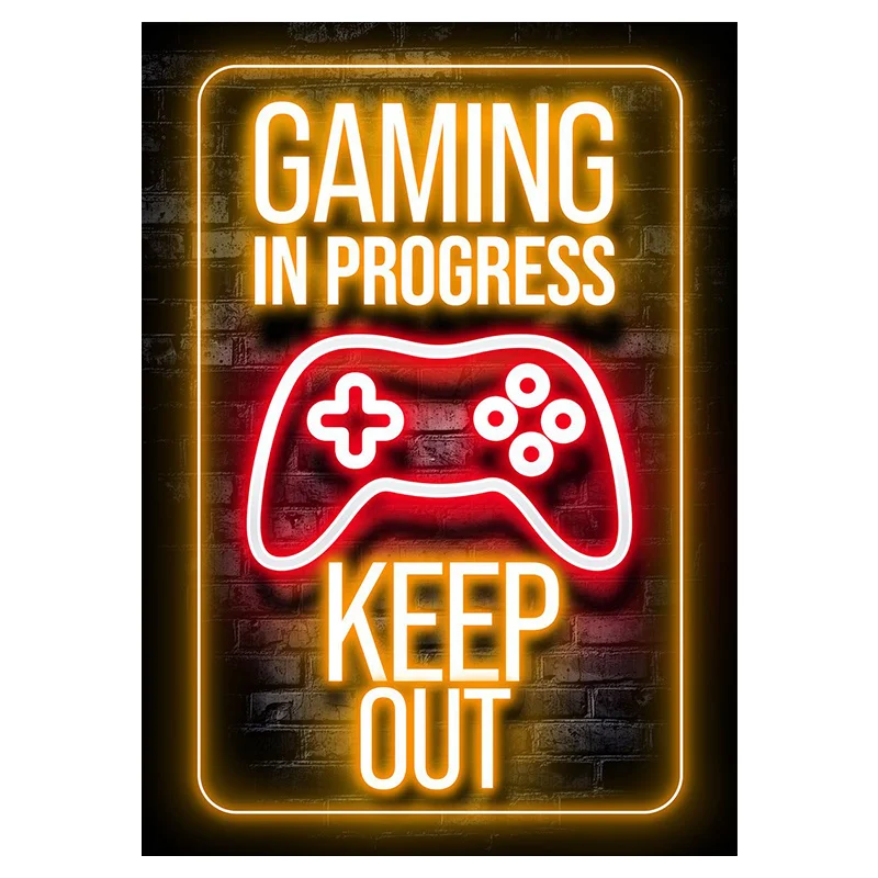 

Неоновые игровые постеры и принты для геймеров, Картина на холсте, картины на стену, скандинавский декор, плакат для домашнего декора