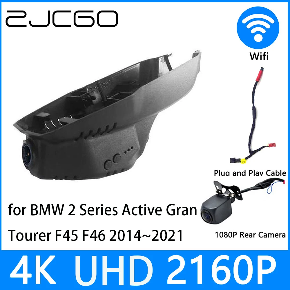 

ZJCGO Dash Cam 4K UHD 2160P Car Video Recorder DVR Night Vision for BMW 2 Series Active Gran Tourer F45 F46 2014~2021
