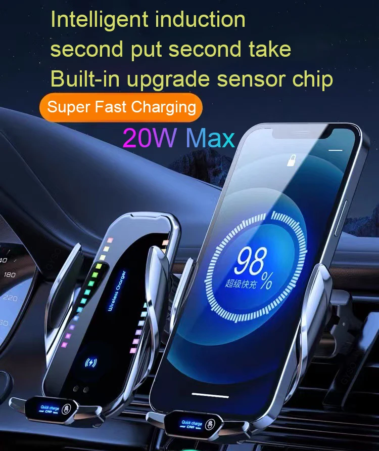 20W Wireless Charger Car Holder Magnetic Car Air Vent Stand Phone Holder for iPhone 14 13 Pro Max Xiaomi Samsung Fast Charging