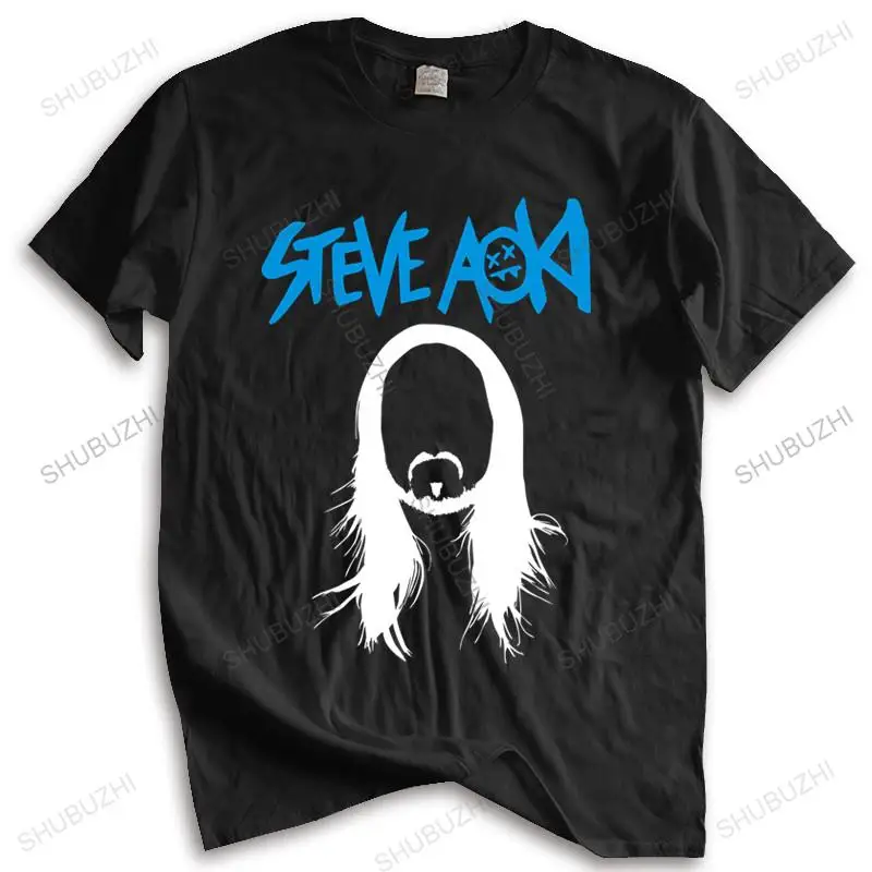 Мужские Оригинальные свободные топы Стив Ооки черная футболка с логотипом DJ