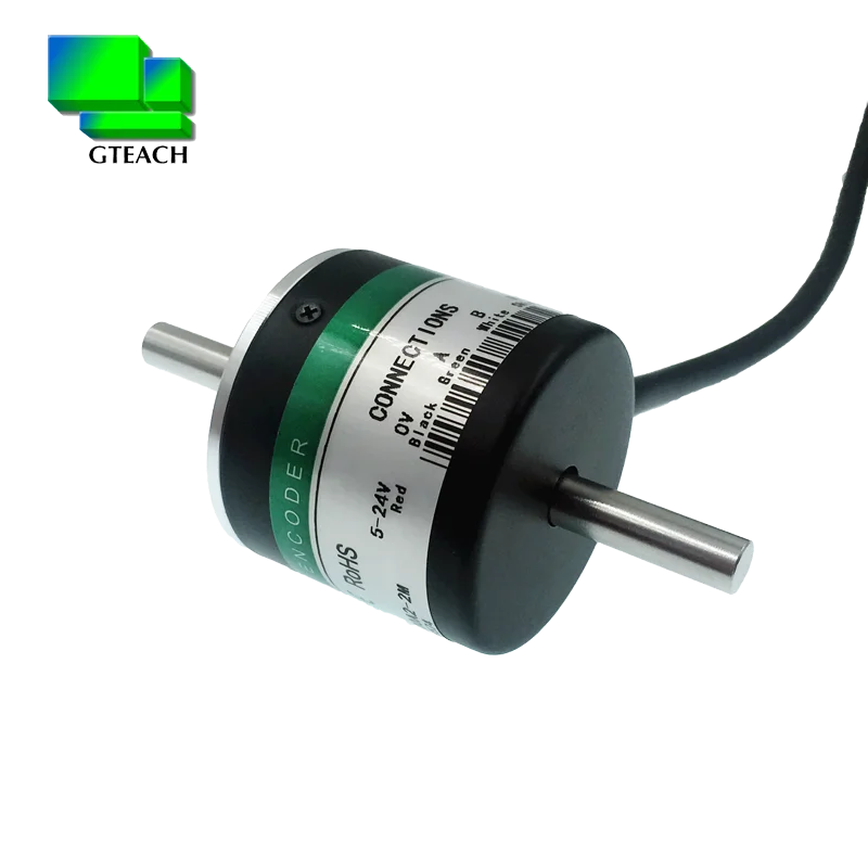 Измерительная рукоятка с валом, вращающимся энкодером типа Dural, длина 6 мм, фазы AB, выходной сигнал с открытым коллектором NPN.