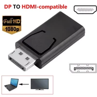 1080p displayport to hdmi compatible adapter converter display port male dp to female hd tv cable adapter video audio for pc tv