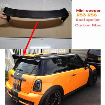 R56 R53 JCW style Carbon Fiber Roof Spoiler For Mini Cooper Ver.2.11/2.12 2001-2008 year Car Accessories spoiler wing
