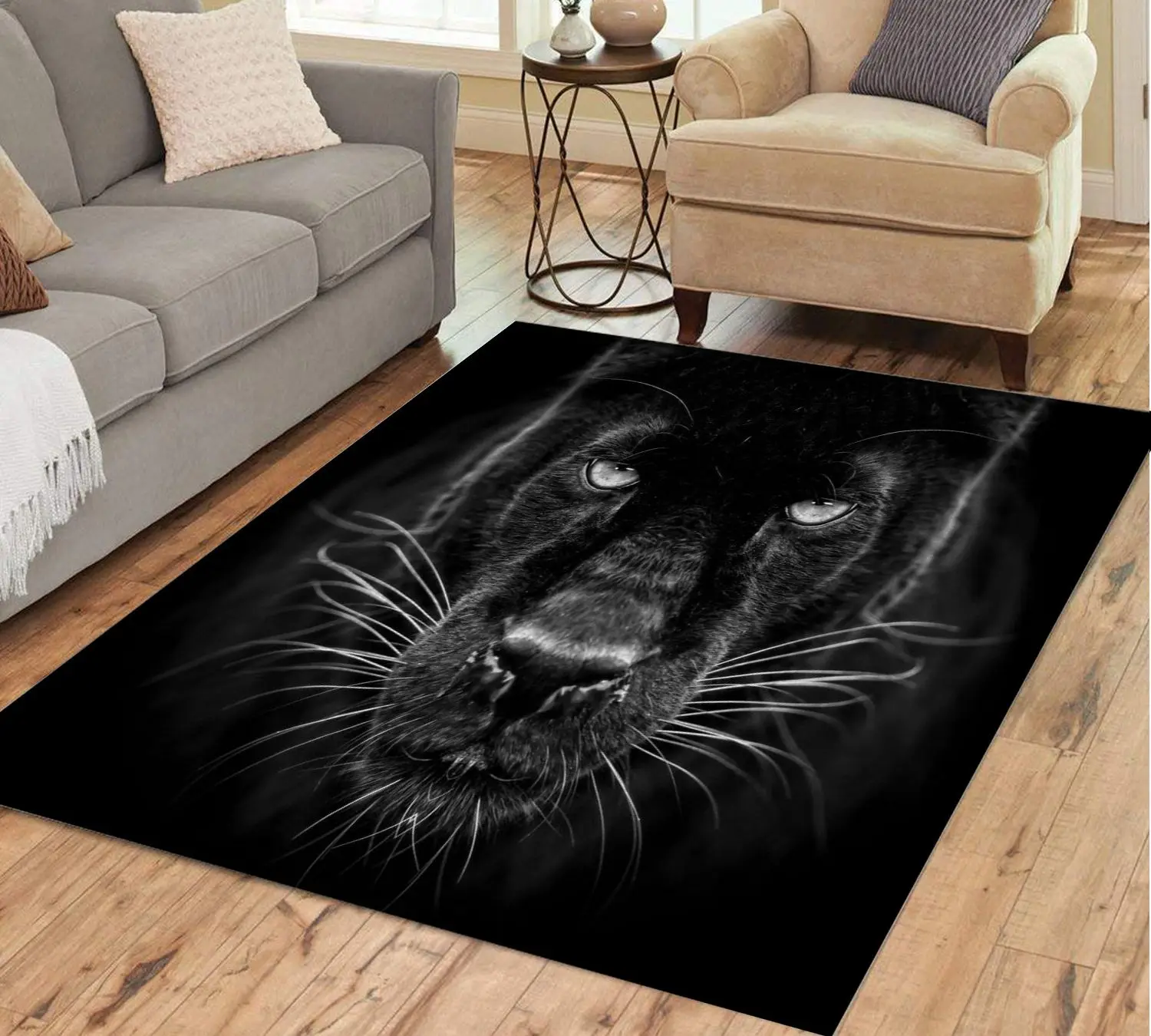 Леопардовый ковёр для гостиной