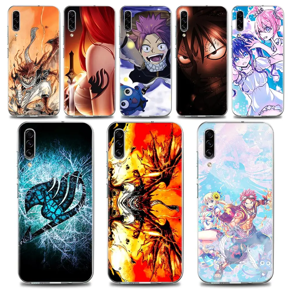 

Clear Case For Samsung Galaxy A50 A70 A30s A30 A40 A20 E A03 A04 S Note 20 Ultra 8 9 10 Silicon Cover Fairy Tail Fox Wendy Anime