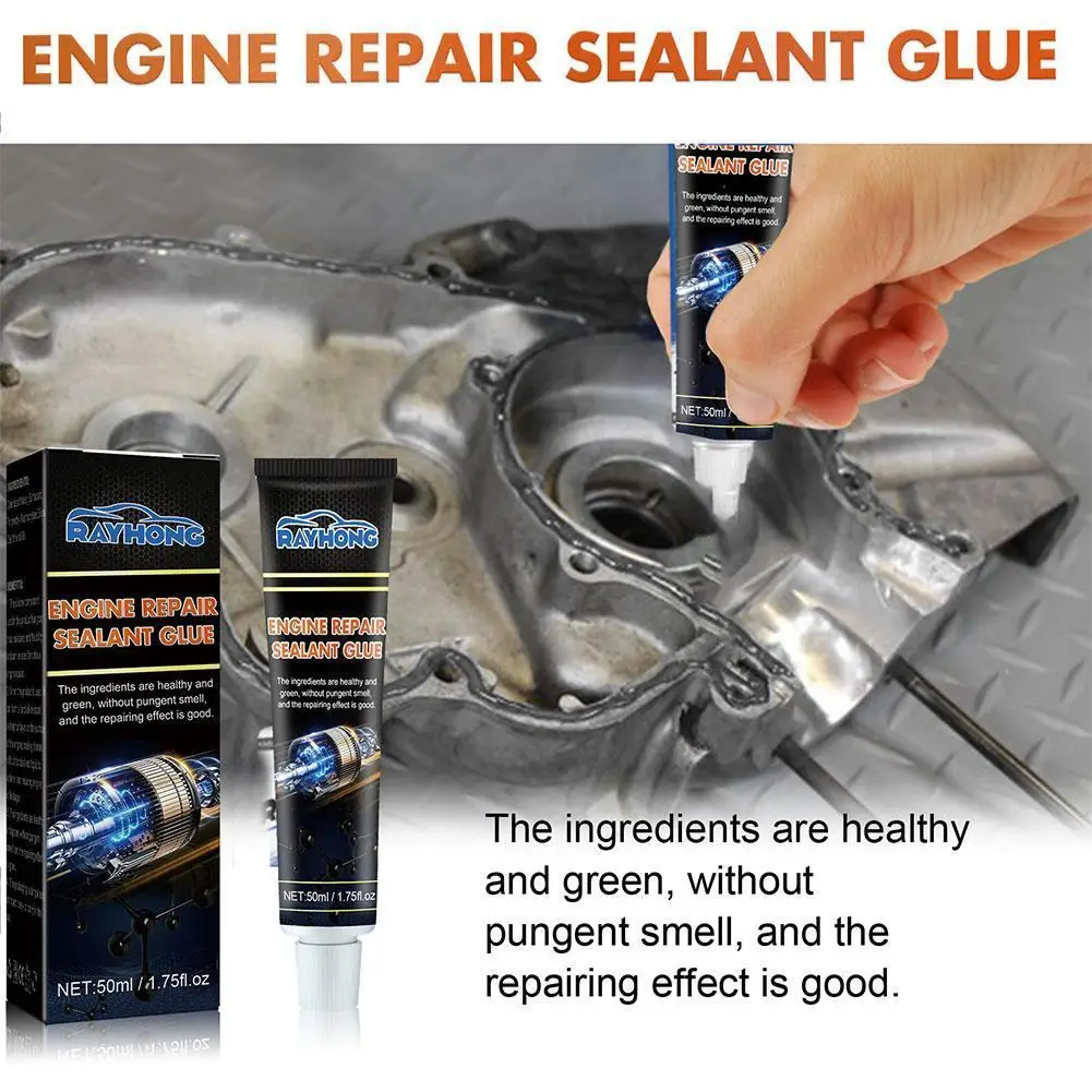 

50ml High Temp Engine Gasket Sealer Paste Waterproof For Car High Temperature Oil Resistant Gasket-free Sealant For Engine J9j7