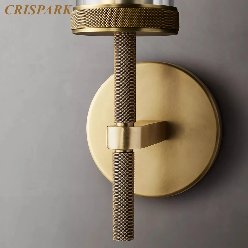 Светодиодный светильник Lambeth Knur цилиндрическая стеклянная настенная лампа