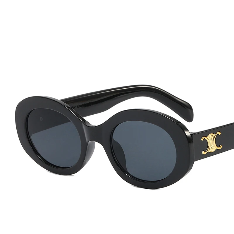 

New Fashion Oval Sunglasses Women Luxury Brand Designer Vintage Men Round Glasses Female Retro Eyewear Oculos Del ss010
