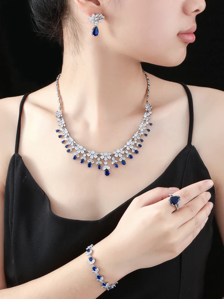 5 шт./комплект набор ювелирных изделий в форме фейерверка из циркона