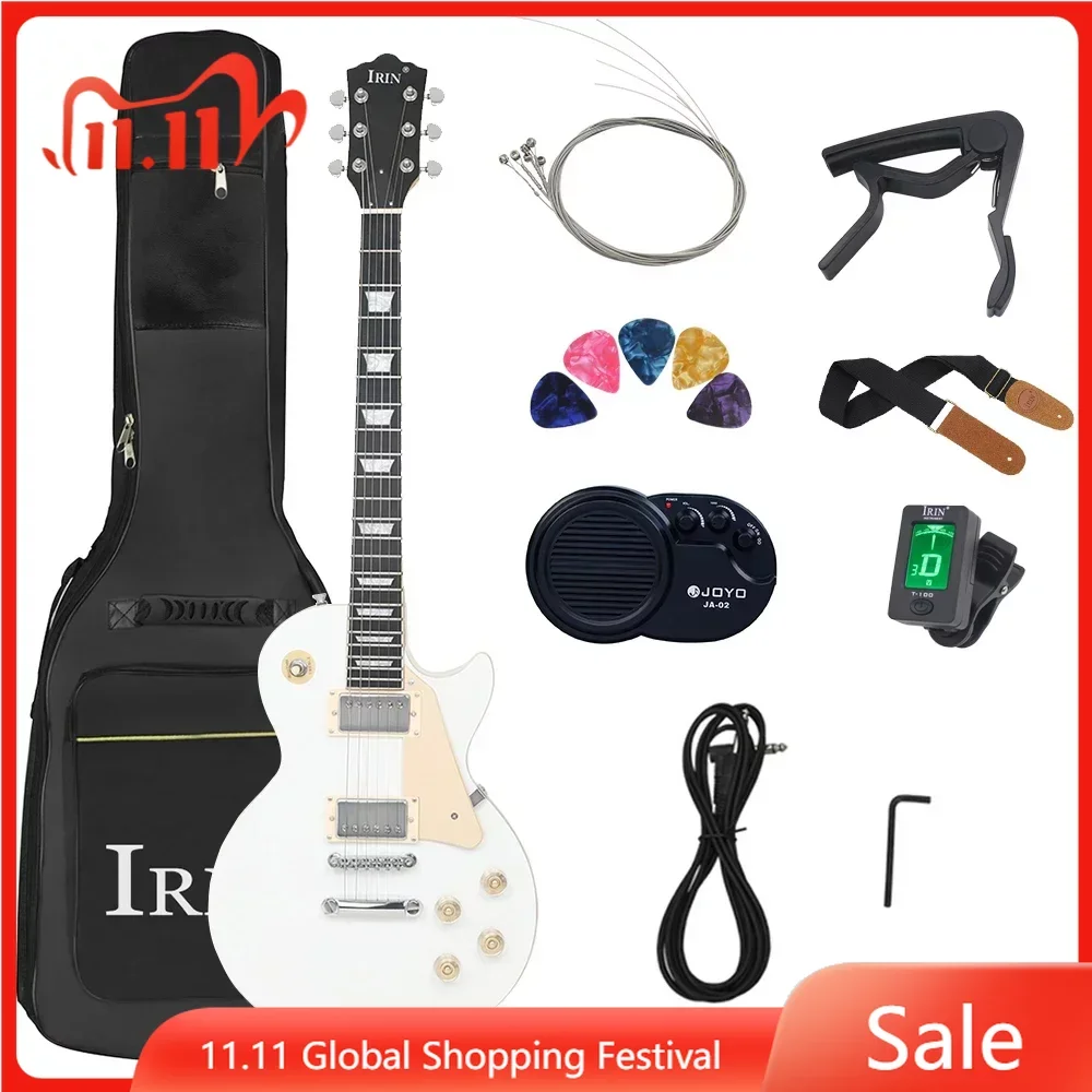 

6 String LP Electric Guitar 22 Frets Maple Body Electric Guitarra with Bag Amp Tuner Capo Strap Picks Guitar Parts & Accessories