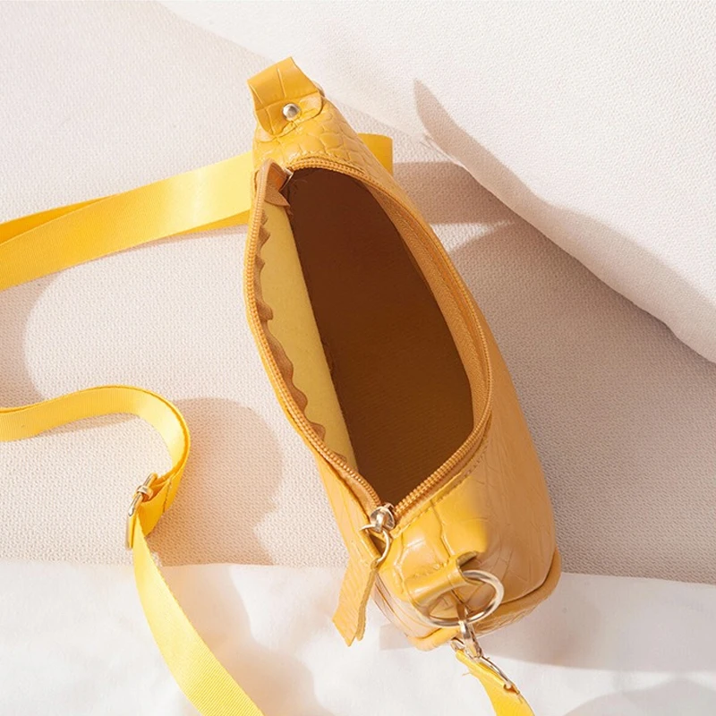 PU Leather Trend Women's Bag 2023 New Fashion Chest Bag Crocodile Pattern Zipper Women's Shoulder Messenger Bag Luxury Handbags