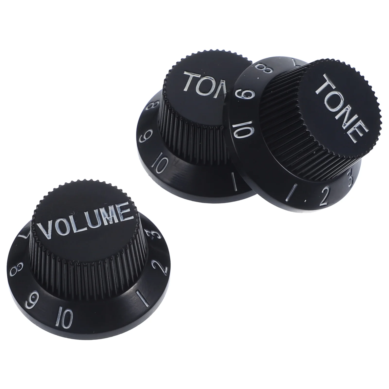 

3 Pcs Accessories Universal Bass Knob Guitar Sound Volume Tone Knobs Electric Control Abs Black