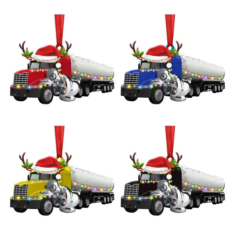 

Красная акриловая Рождественская подвесная яркая гирлянда для рождественской елки, подвесное украшение для дома и офиса 2022